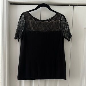 LOFT Black Lace Women's Blouse